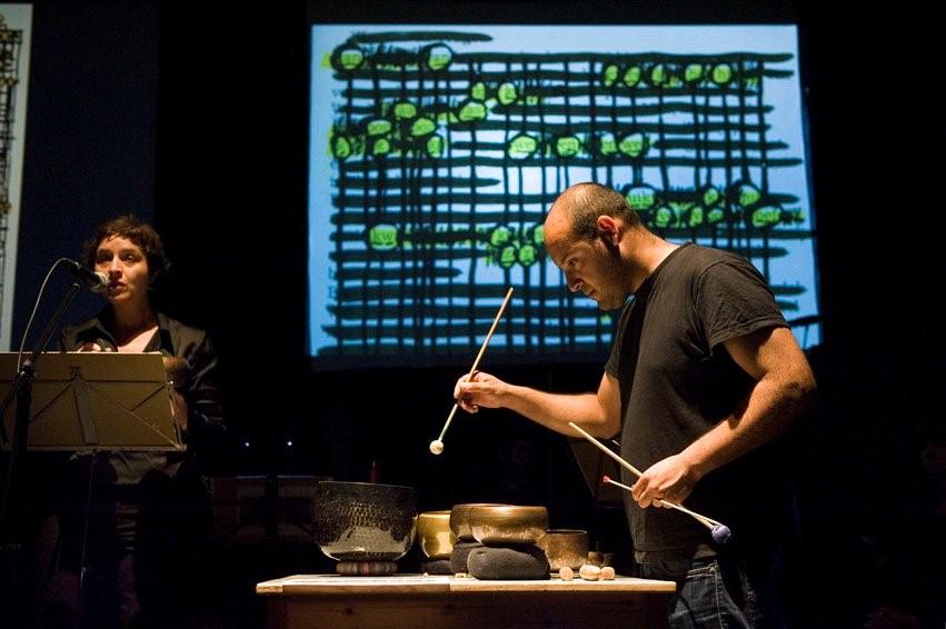 OF MUSIC IN LANGUAGE, SONIFICATIONS / september 2011, with Orlando Aguilar Velasquez © photo Guus Rijven