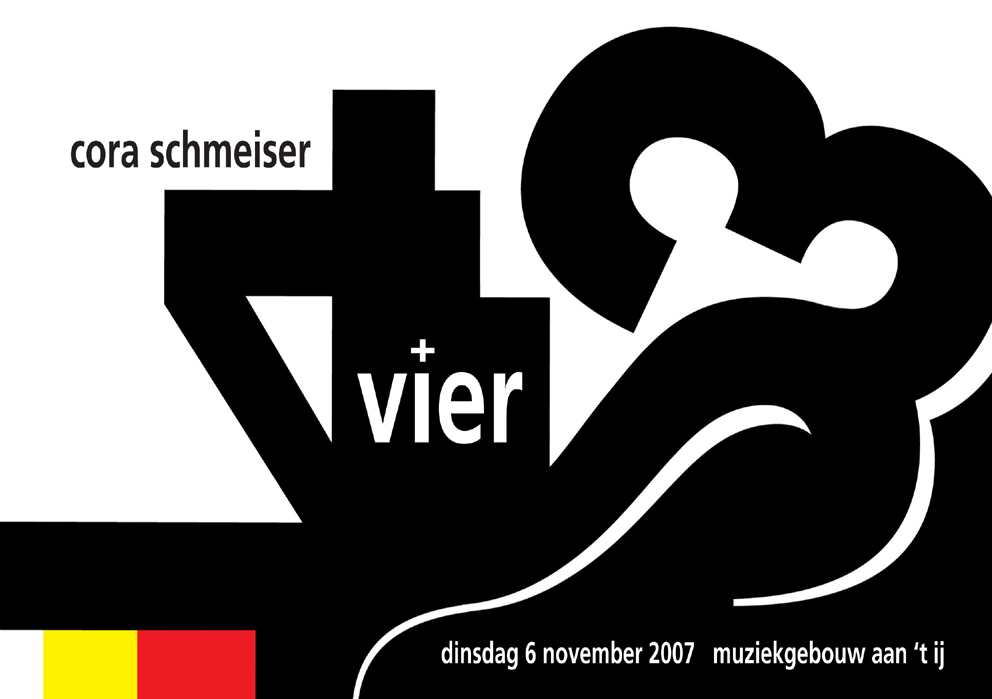 Cora Schmeiser, Four, invitation, graphic design © Arnold Schalks